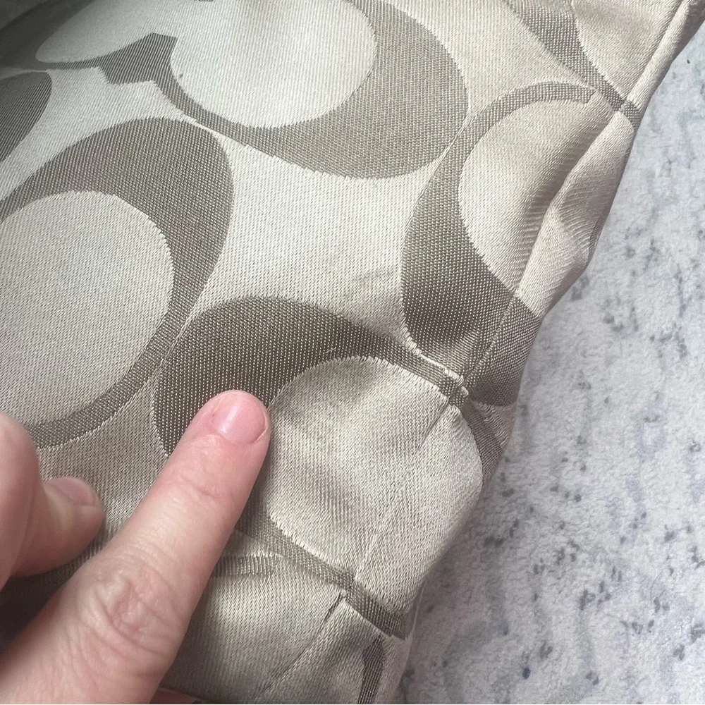 Coach Laura Signature Large Tote Shoulder Bag Brown Metallic Leather 18335 - Picture 11 of 15